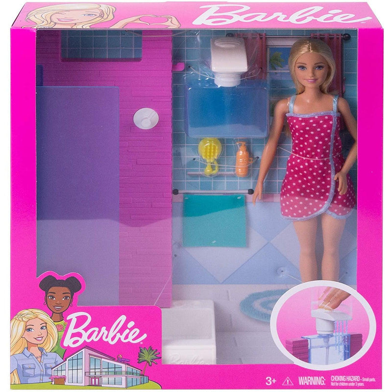 Barbie Doll and Bathroom Playset