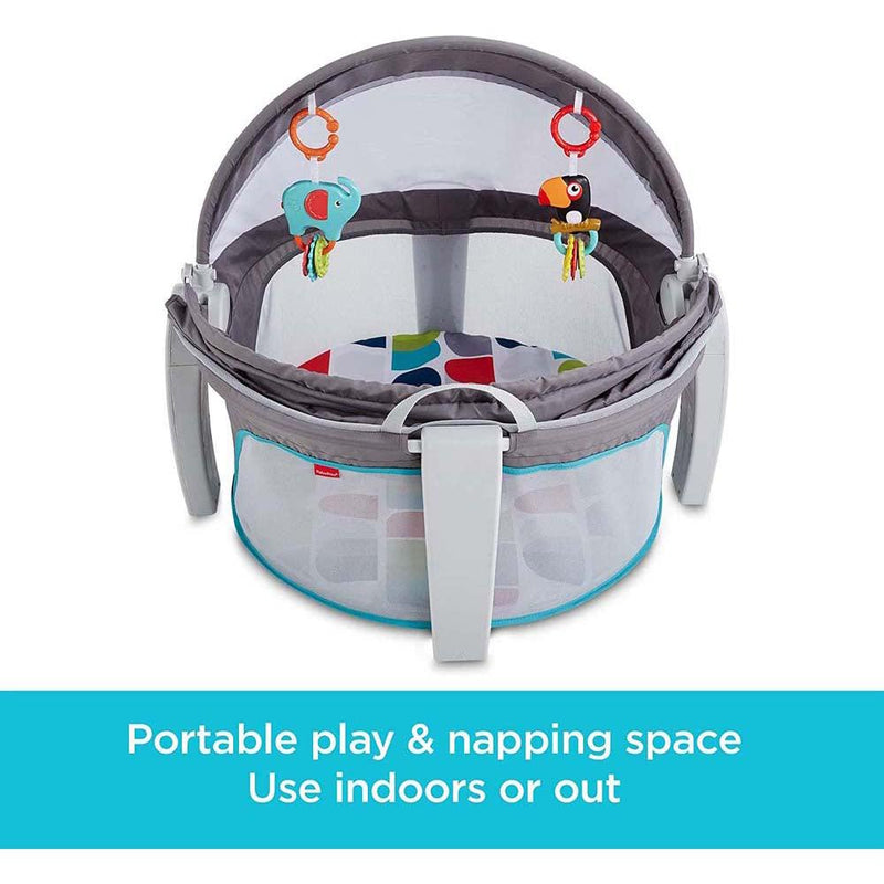 Fisher Price On-The-Go Baby Dome, New-Born Baby Cot or Travel Bassinet