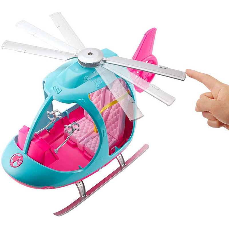 Barbie Helicopter Pink and Blue with Spinning Rotor