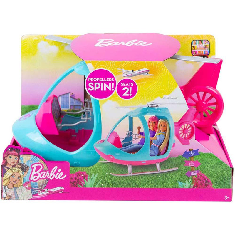 Barbie Helicopter Pink and Blue with Spinning Rotor