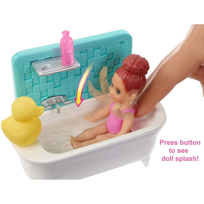 Barbie Skipper Babysitter Bath Fun Playset