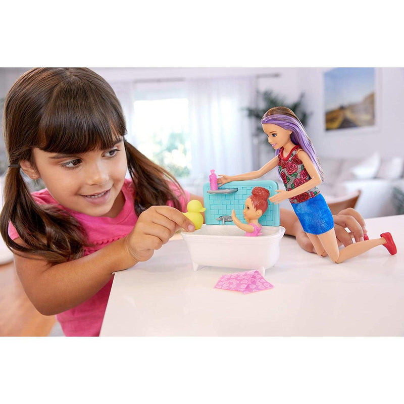 Barbie Skipper Babysitter Bath Fun Playset