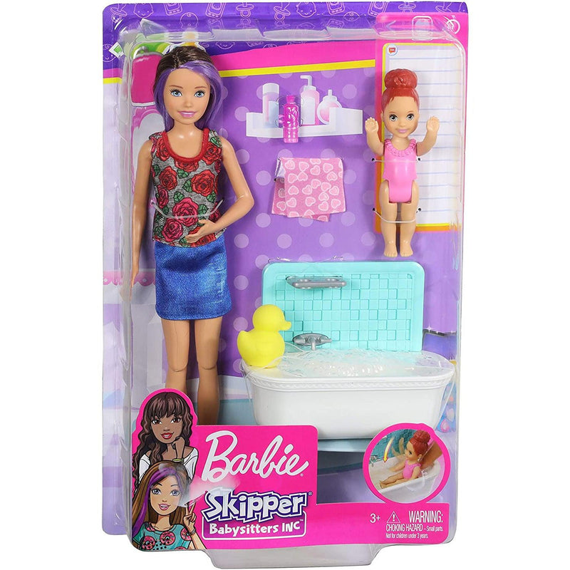 Barbie Skipper Babysitter Bath Fun Playset