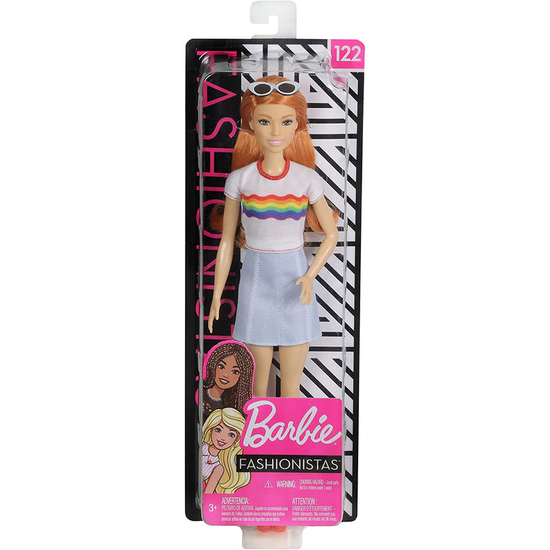 Barbie Fashionistas Doll with Rainbow Graphic T-Shirt