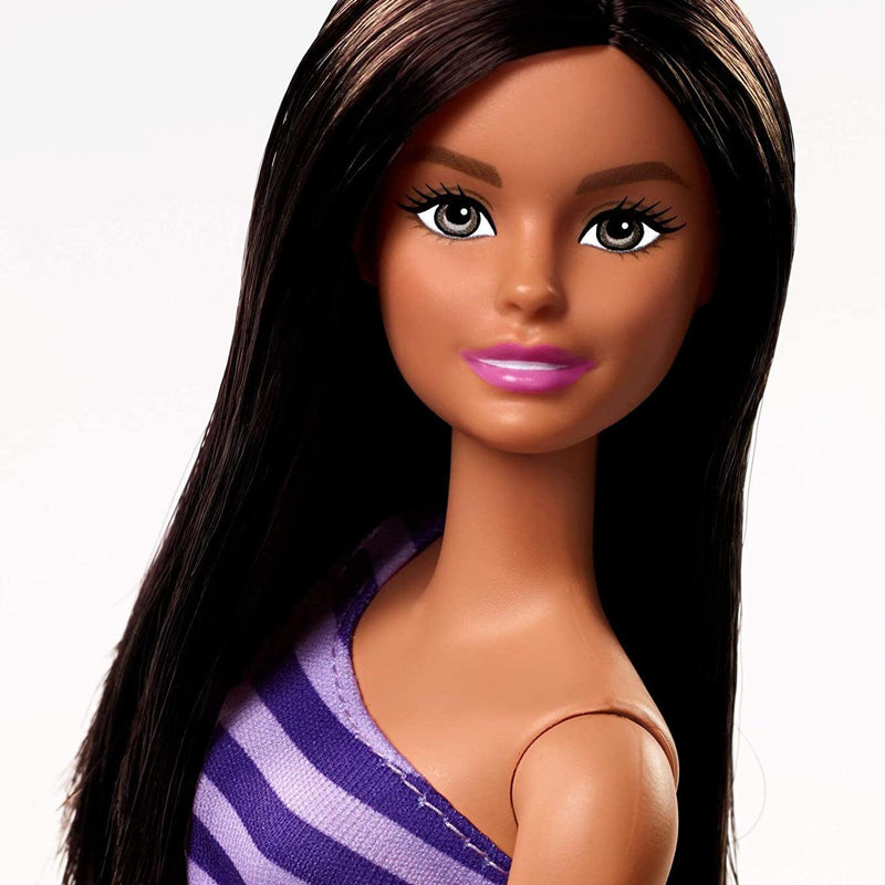 Barbie Glitz Doll with Purple Striped Dress