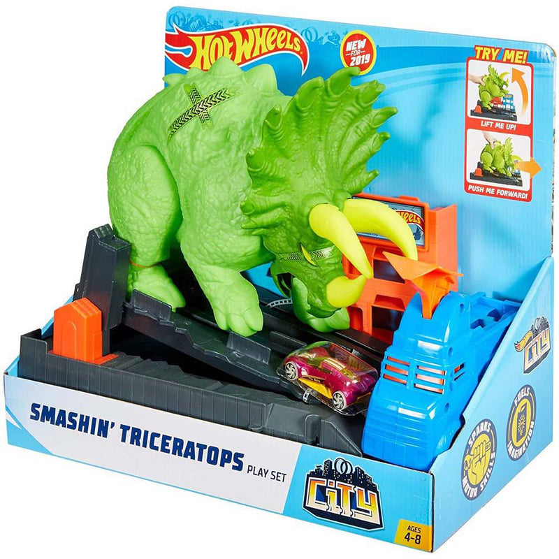 Hot Wheels City - Smashin' Triceratops Playset