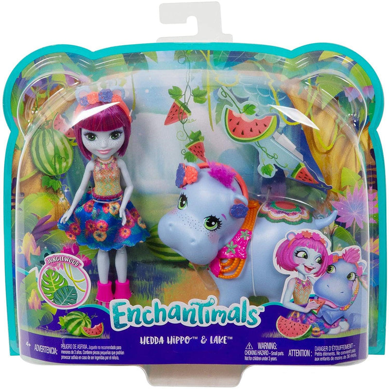 Enchantimals Hedda Hippo Doll and Animal Bestie Lake