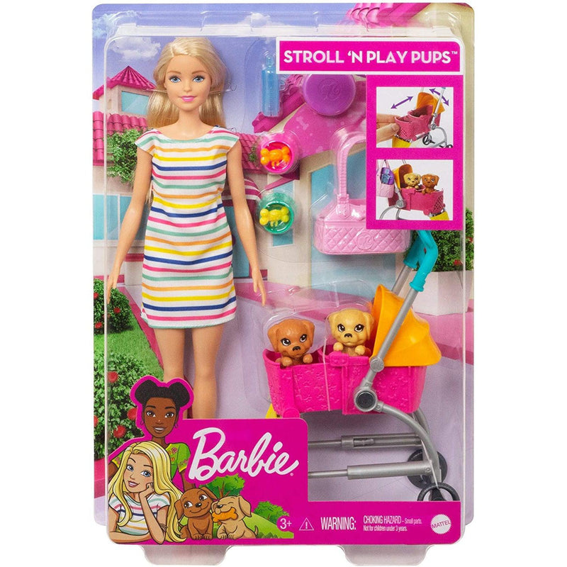 Barbie Stroll n Play Pups Playset