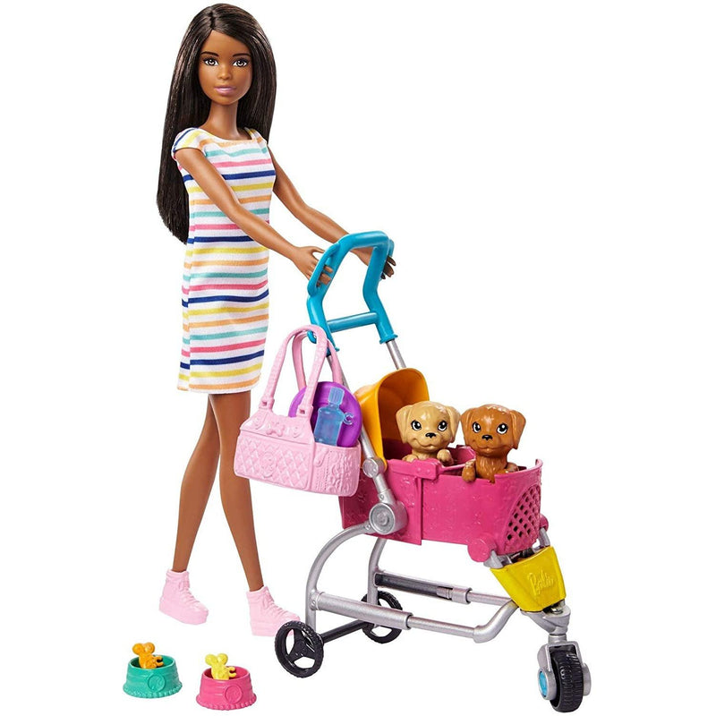 Barbie Stroll ‘n Play Pups Doll & Accessories